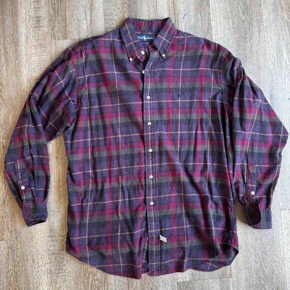 Ralph Lauren Vintage Flannel Shirt - Size Medium - Picture 1 of 5